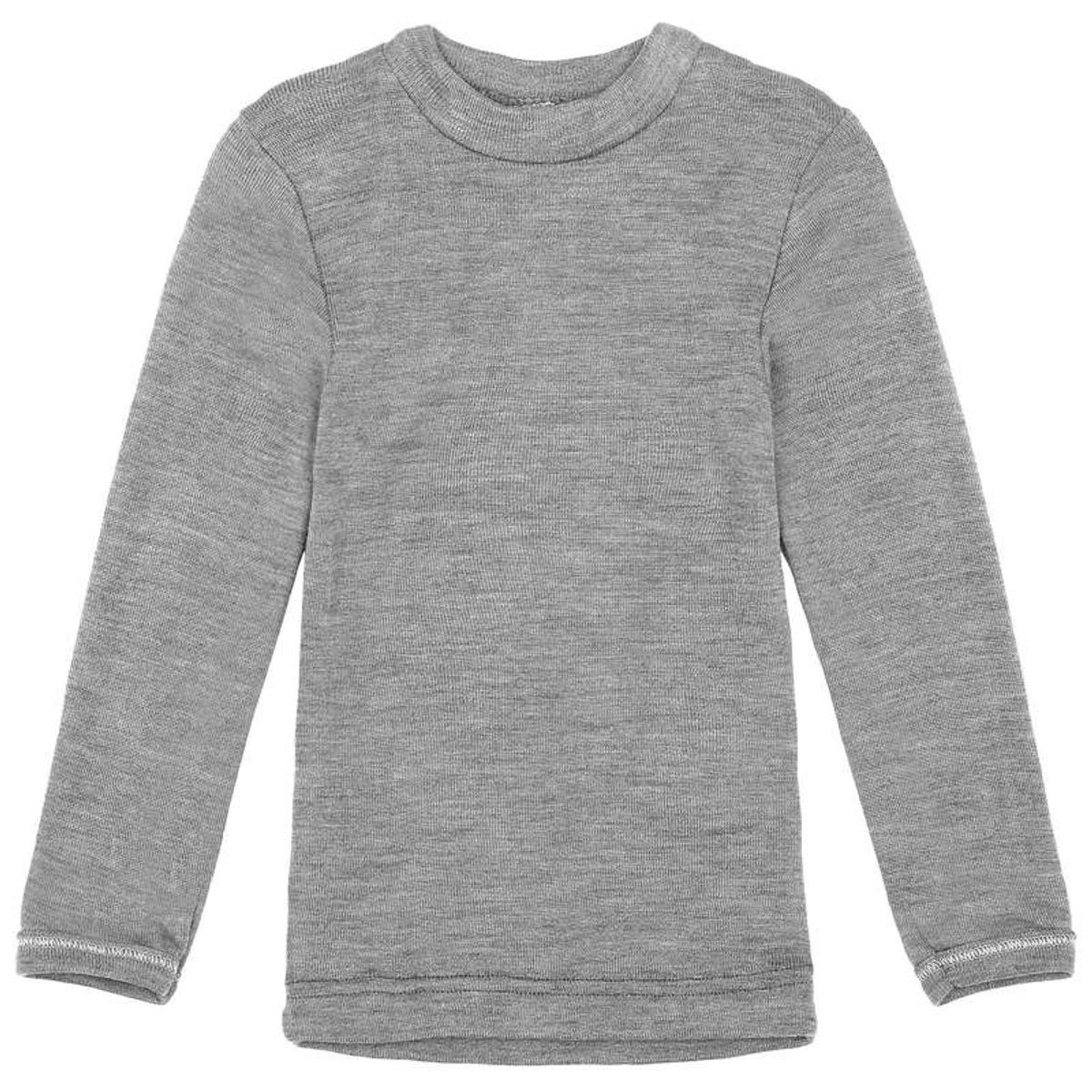 Engel Natur Bluse - Økologisk Uld/Silke - Grey Melange