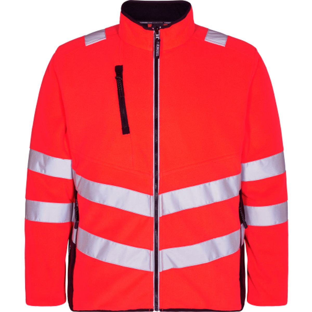 Engel Safety fleecejakke 1192 High-Vis rød/sort kl.2 str. XL