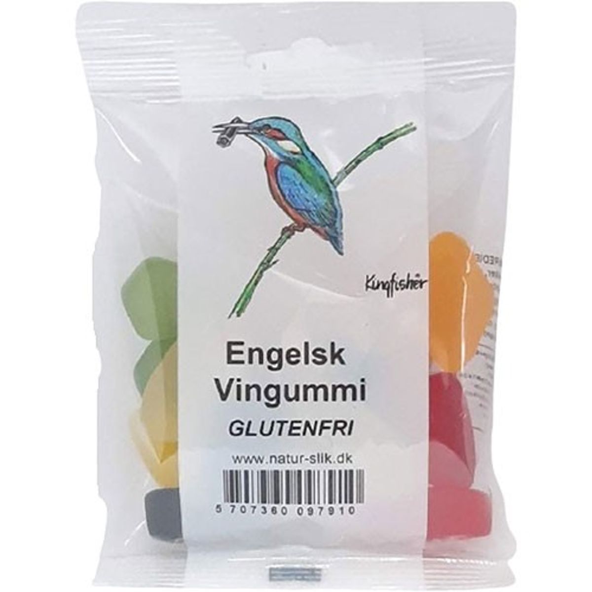 Engelsk vingummi - Glutenfri - 80 gram - Kingfisher