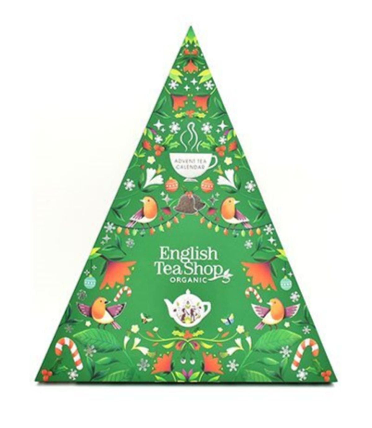 English Tea Shop Triangular tejulekalender grøn Ø, 25br