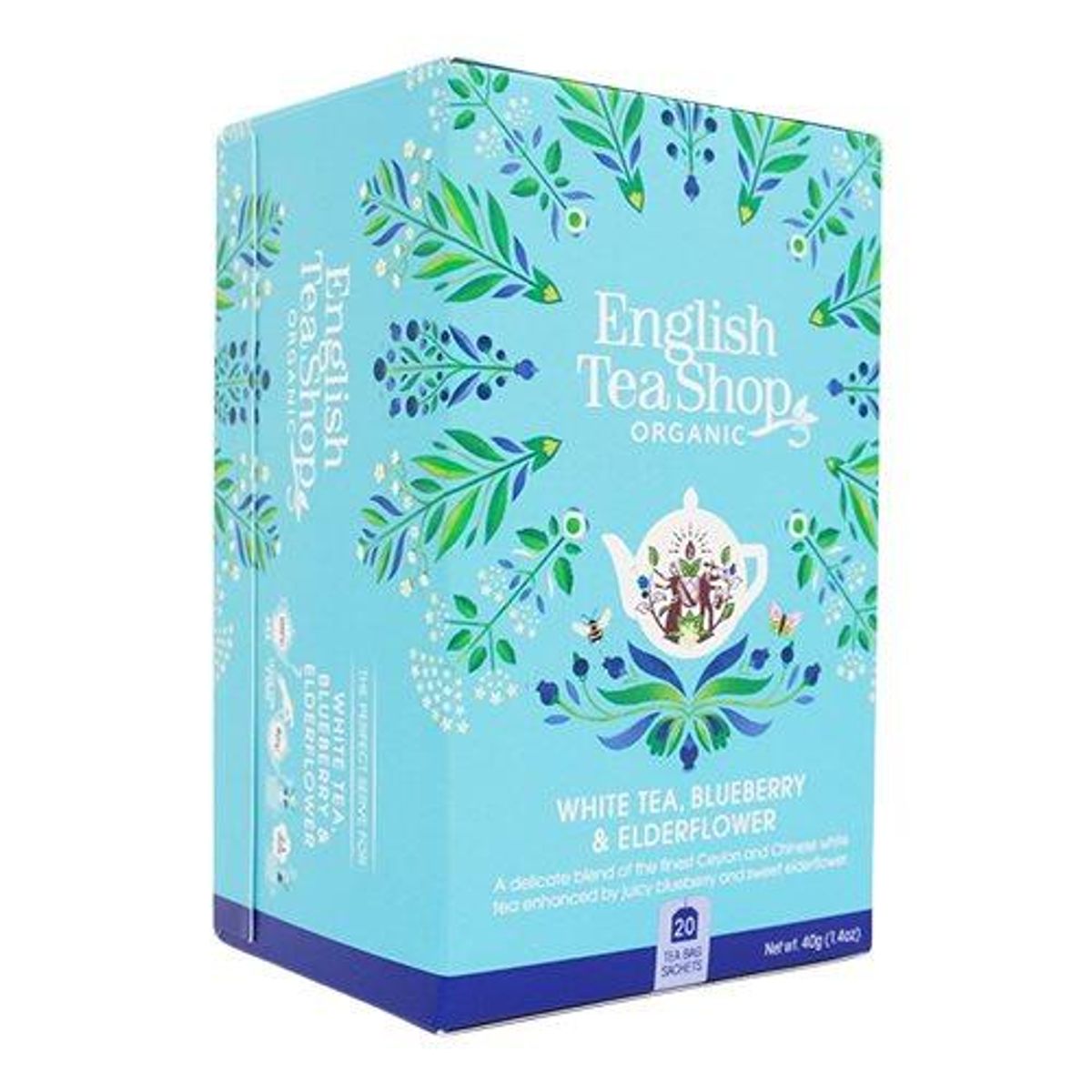 English Tea Shop, White Tea , Blueberry & Elderflower 20 br.