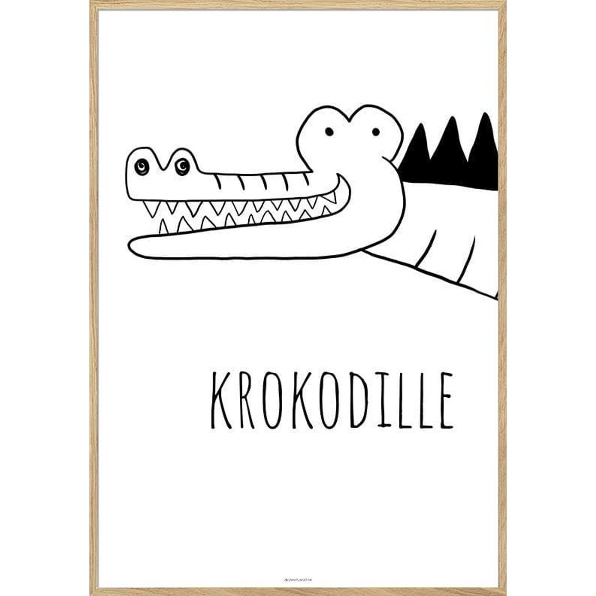 Enkel børneplakat med krokodille