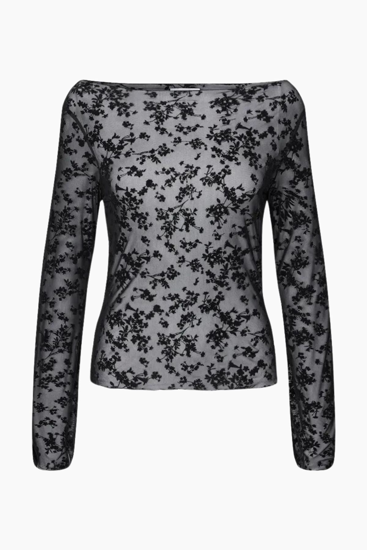 Ennicola LS Top - Black Leaves - Envii - Sort L