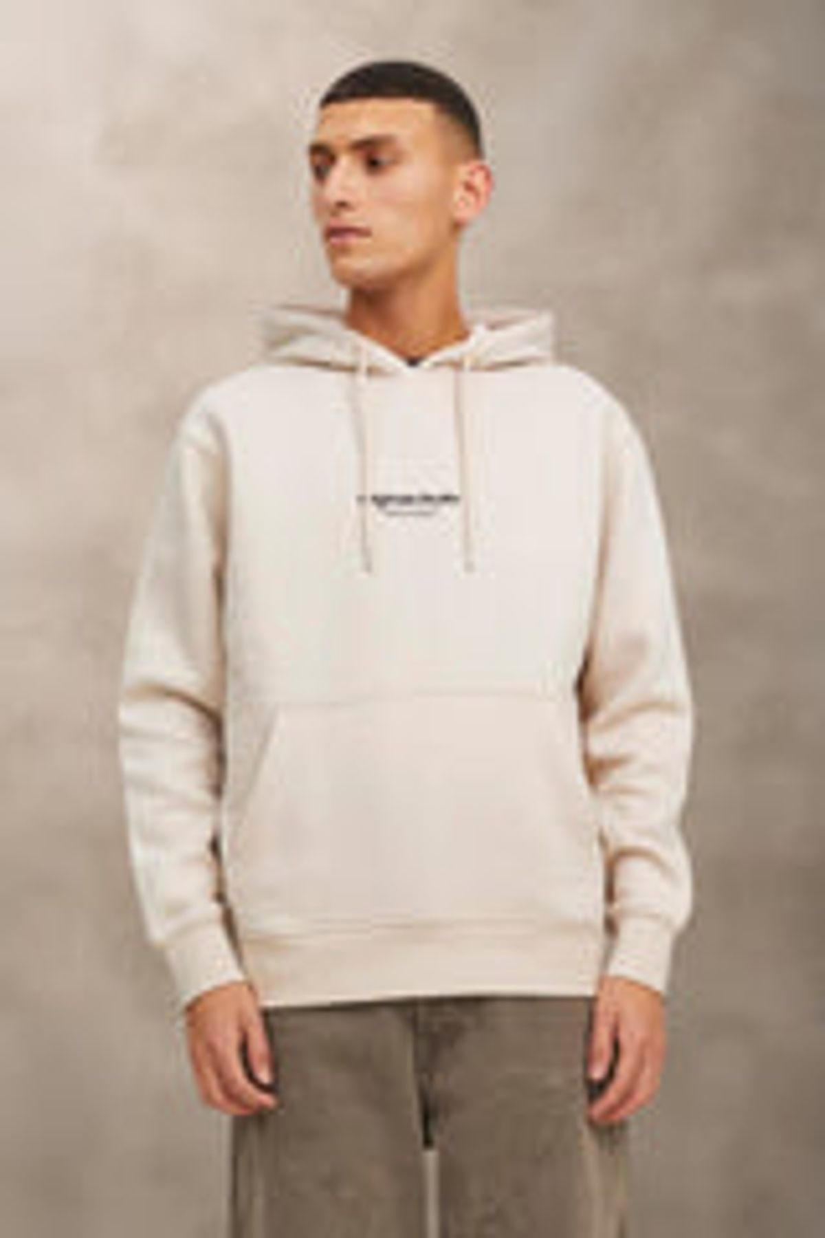 Ensfarvet Hoodie Med Logo