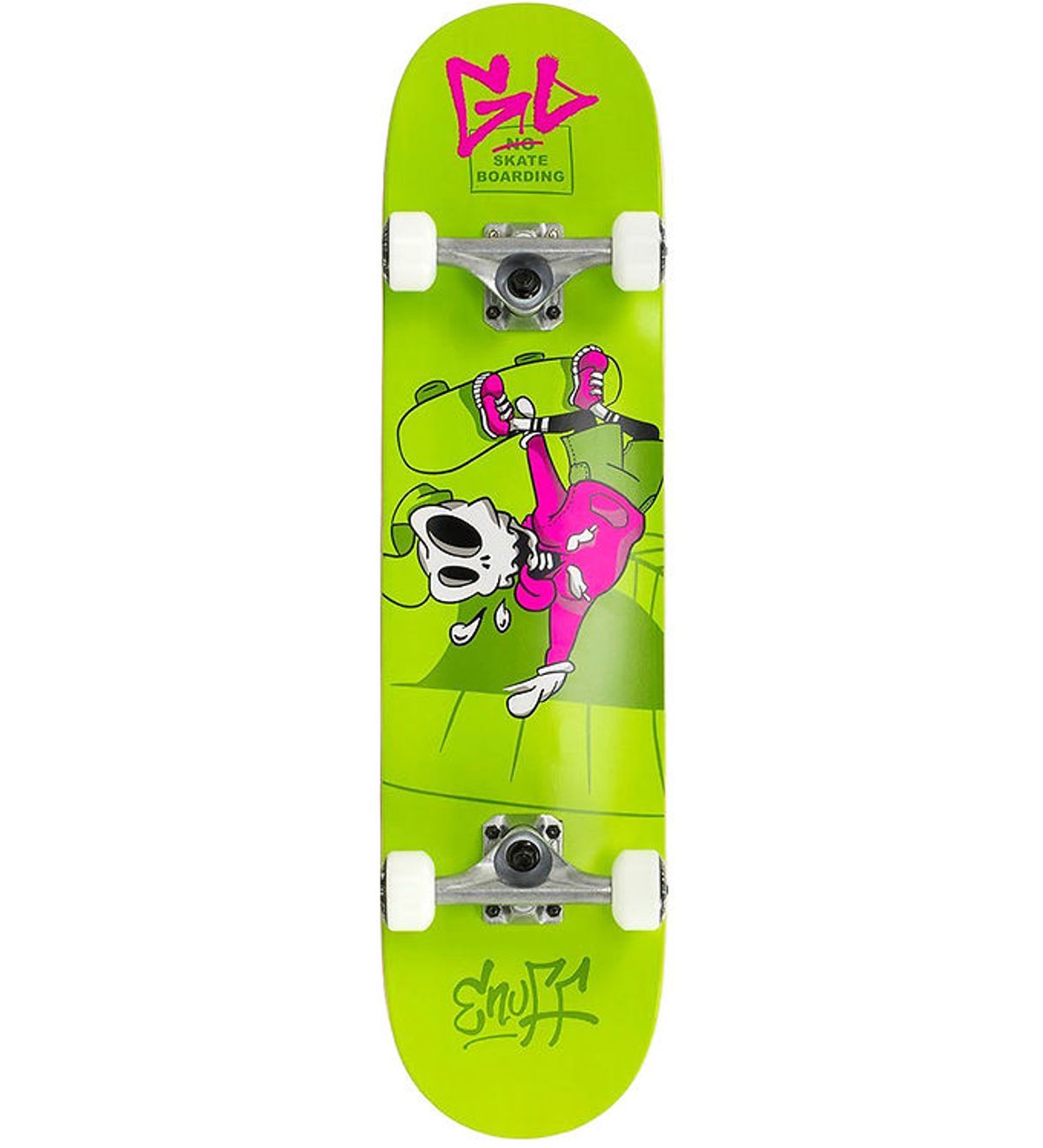 Enuff Skateboard - 7.25'' - Skully Mini Komplet - Grøn