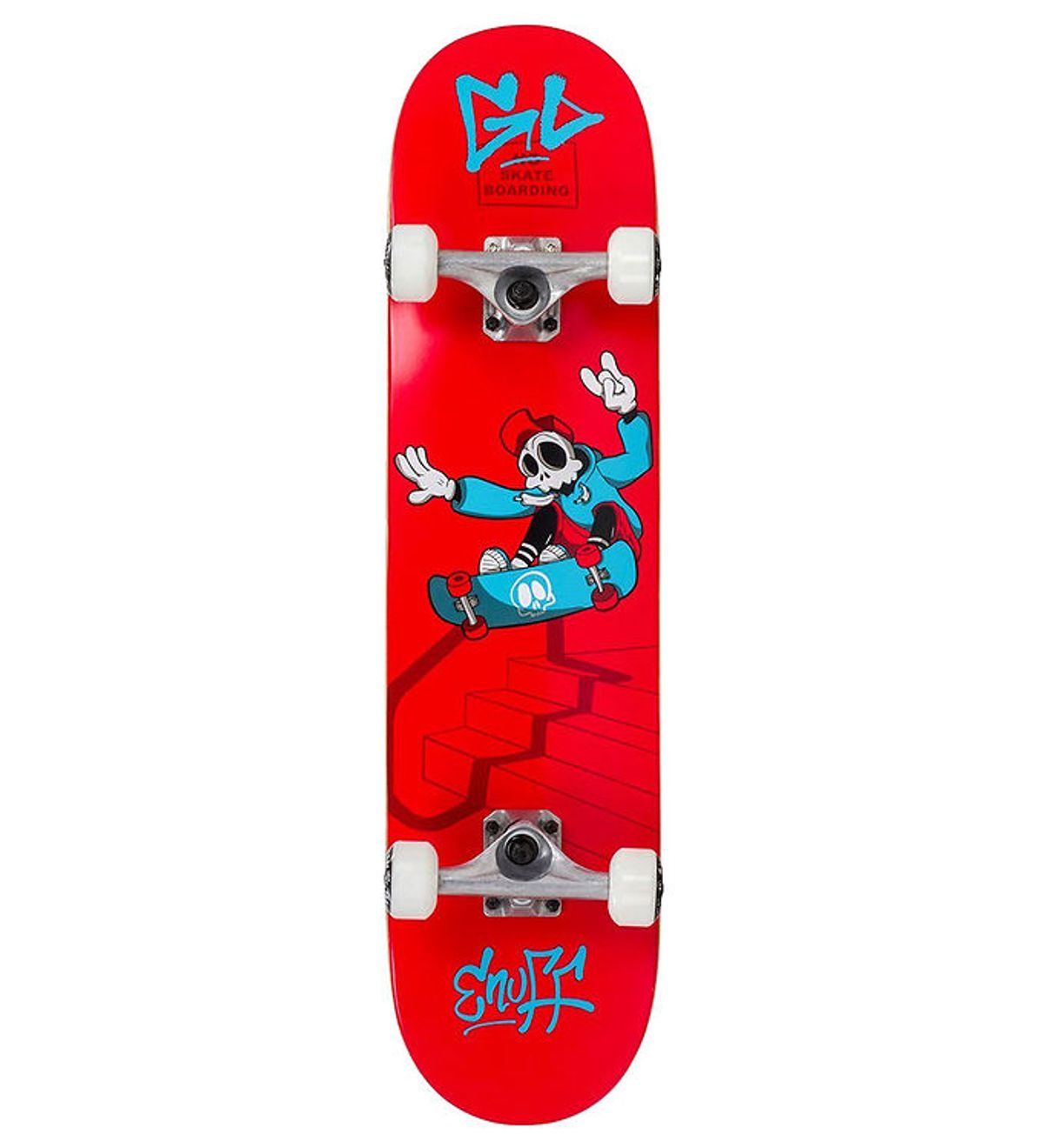 Enuff Skateboard - 7.25'' - Skully Mini Komplet - Rød