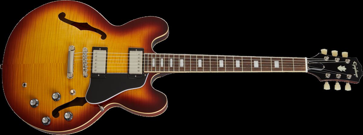 Epiphone ES-335 Figured El-guitar (Raspberry Tea Burst)