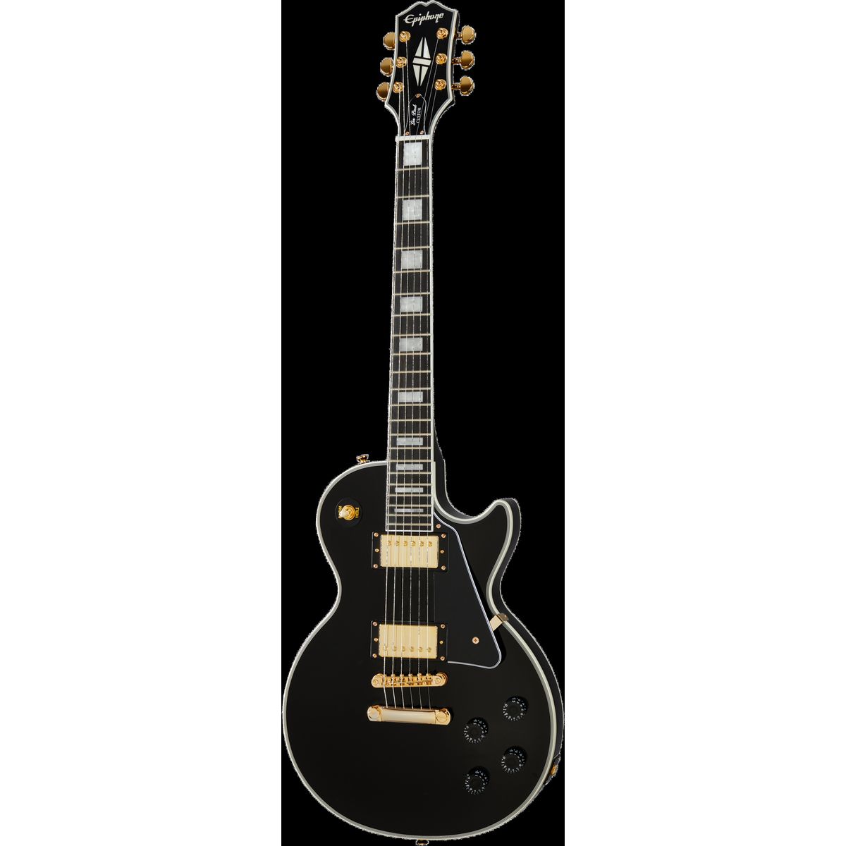 Epiphone Les Paul Ebony Custom Ebony inkl. Hard Case