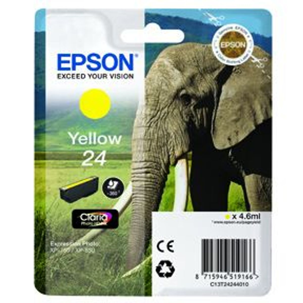 Epson 24 T2424 Y - C13T24244010 Original - Gul 4,5 ml