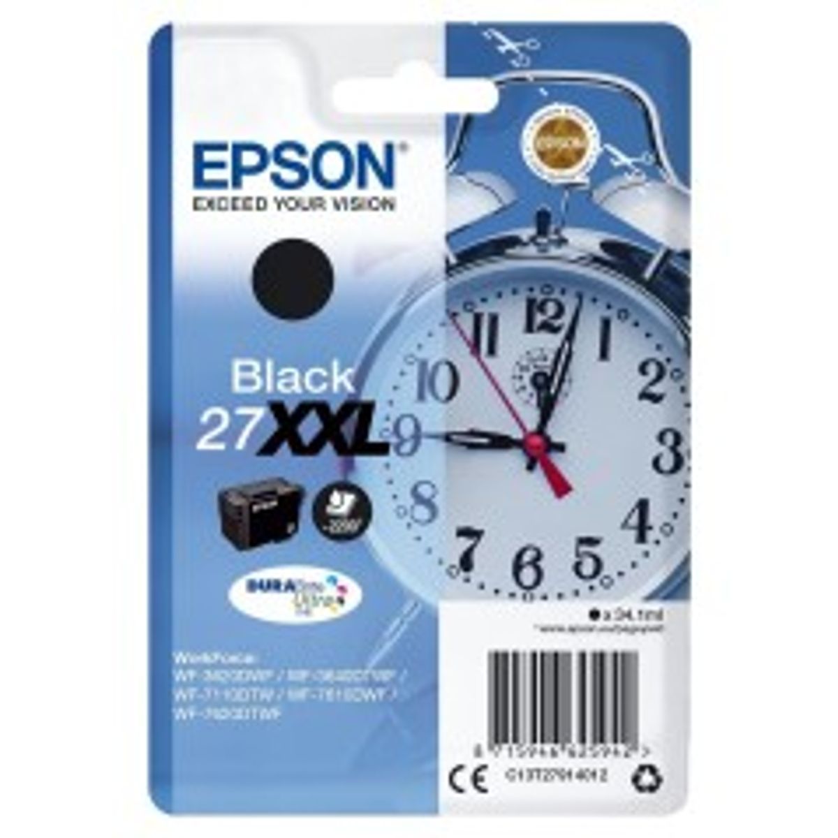 Epson 27XXL Sort 2200 sider Blæk C13T27914012