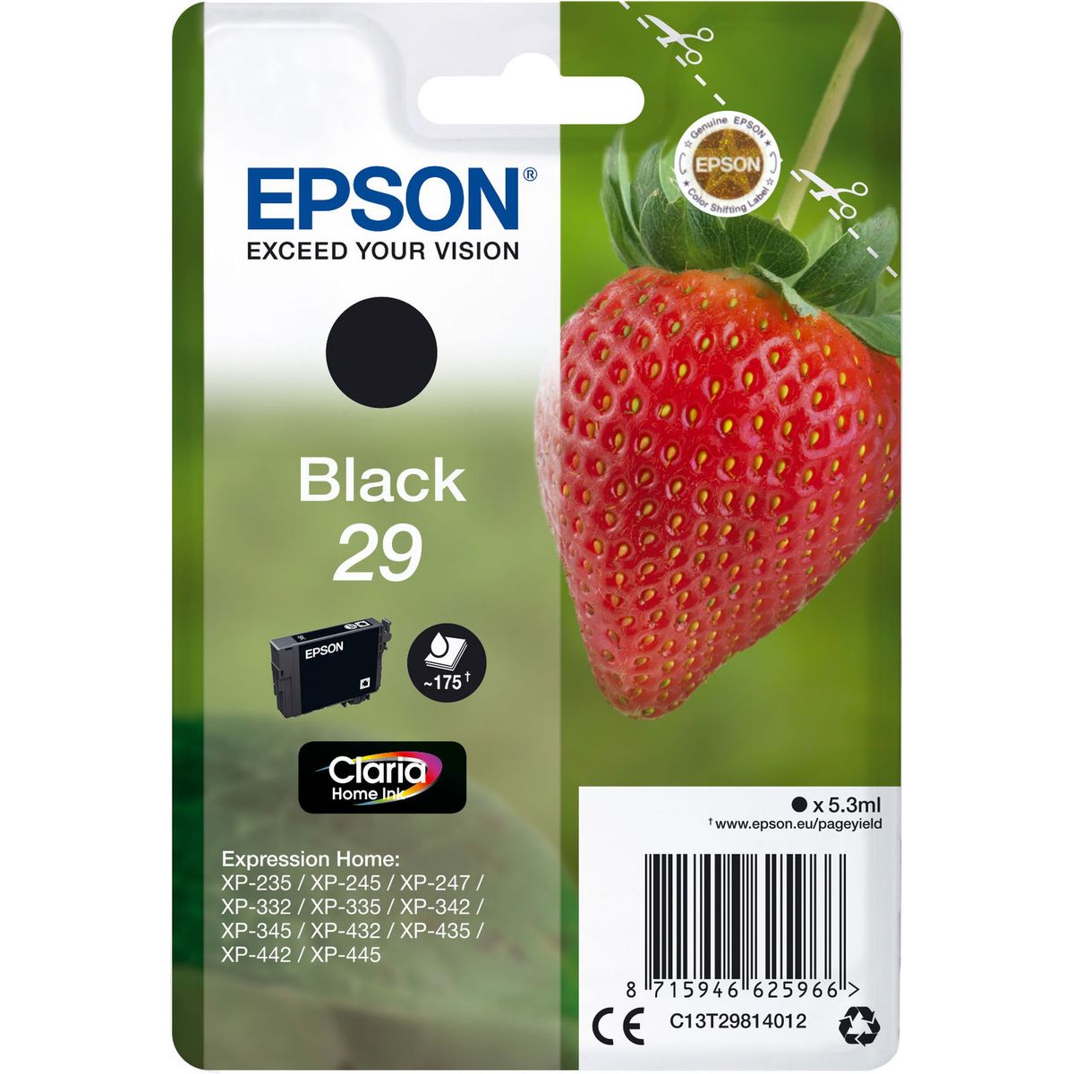 Epson 29 blækpatron black