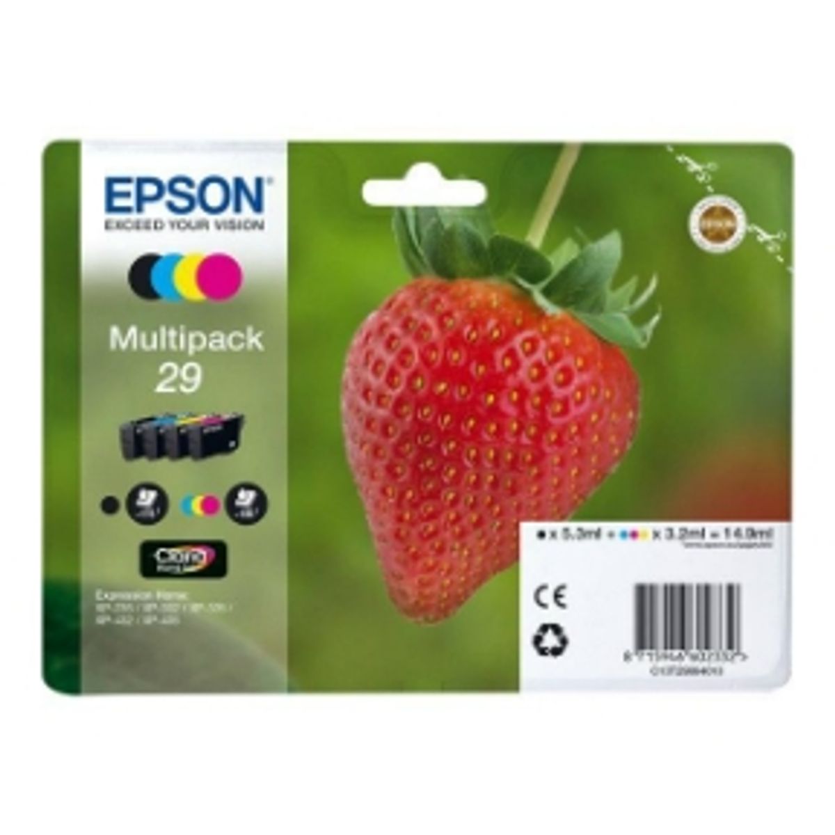 Epson 29 CMYK combo pack 4 stk - C13T29864010 Original - C/M/Y/K 14,9 ml