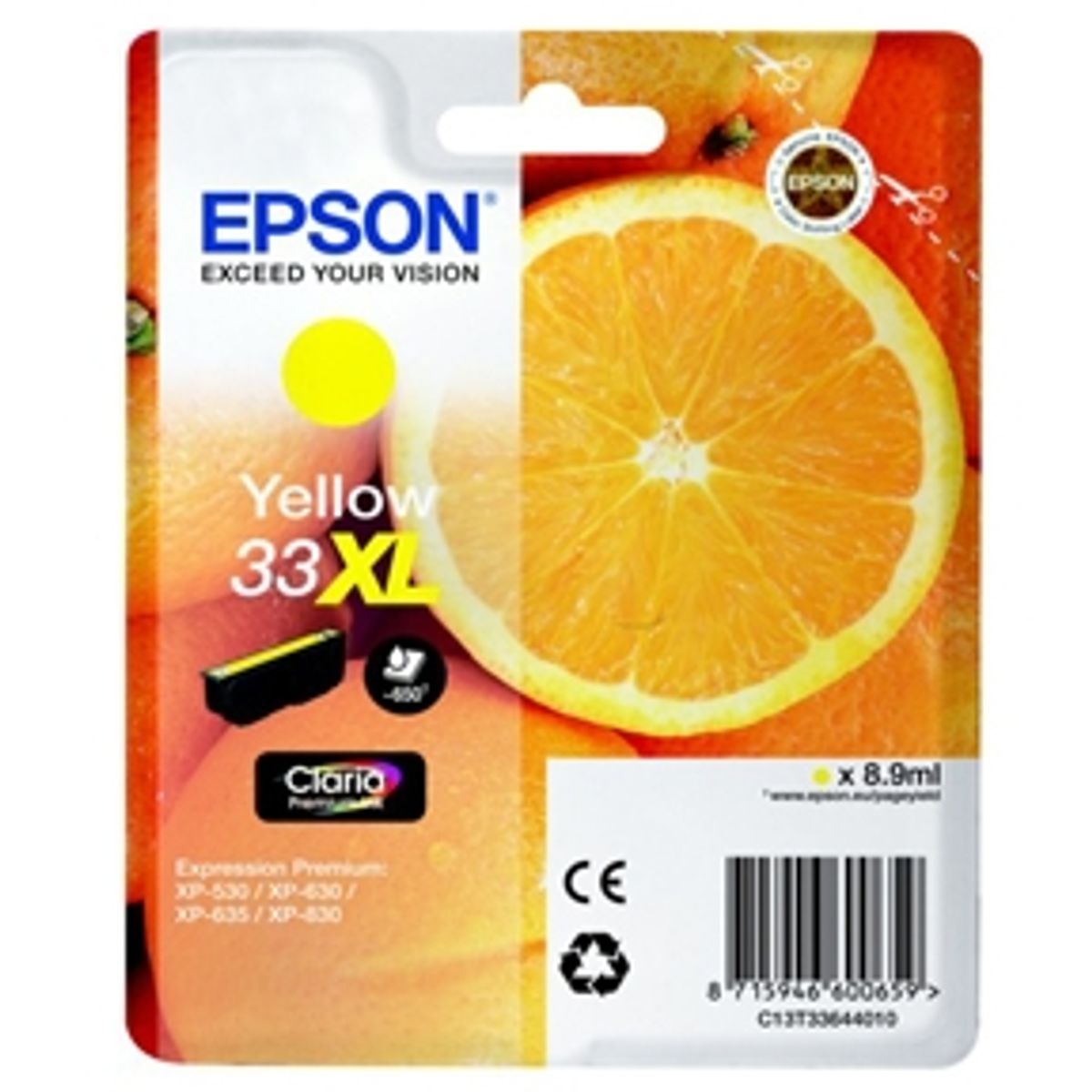 Epson 33XL T3364 Y- C13T33644012 Original - Gul 8,95 ml