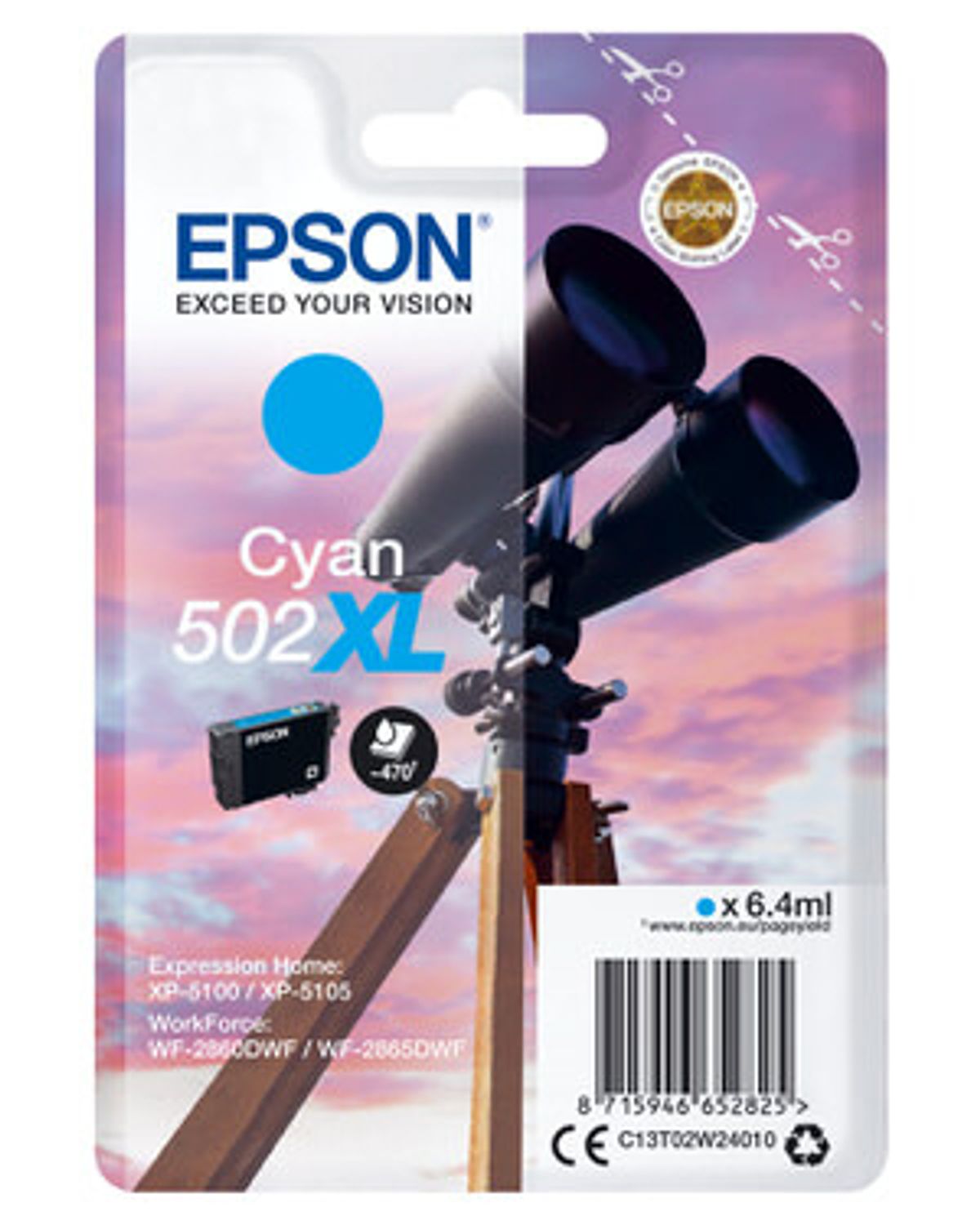 Epson 502XL Cyan Printerpatron Original