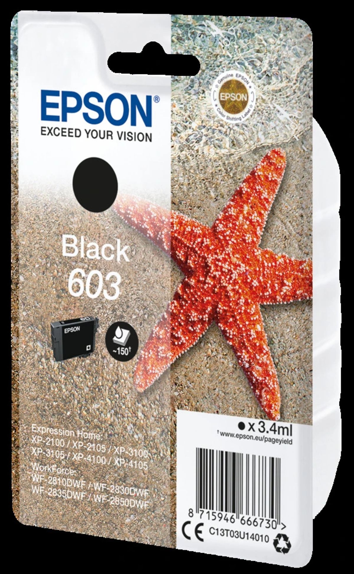 Epson 603 black ink cartridge printerpatron