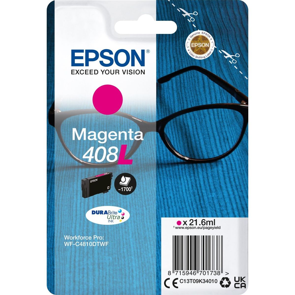 Epson Blækpatron - 408l - Magenta