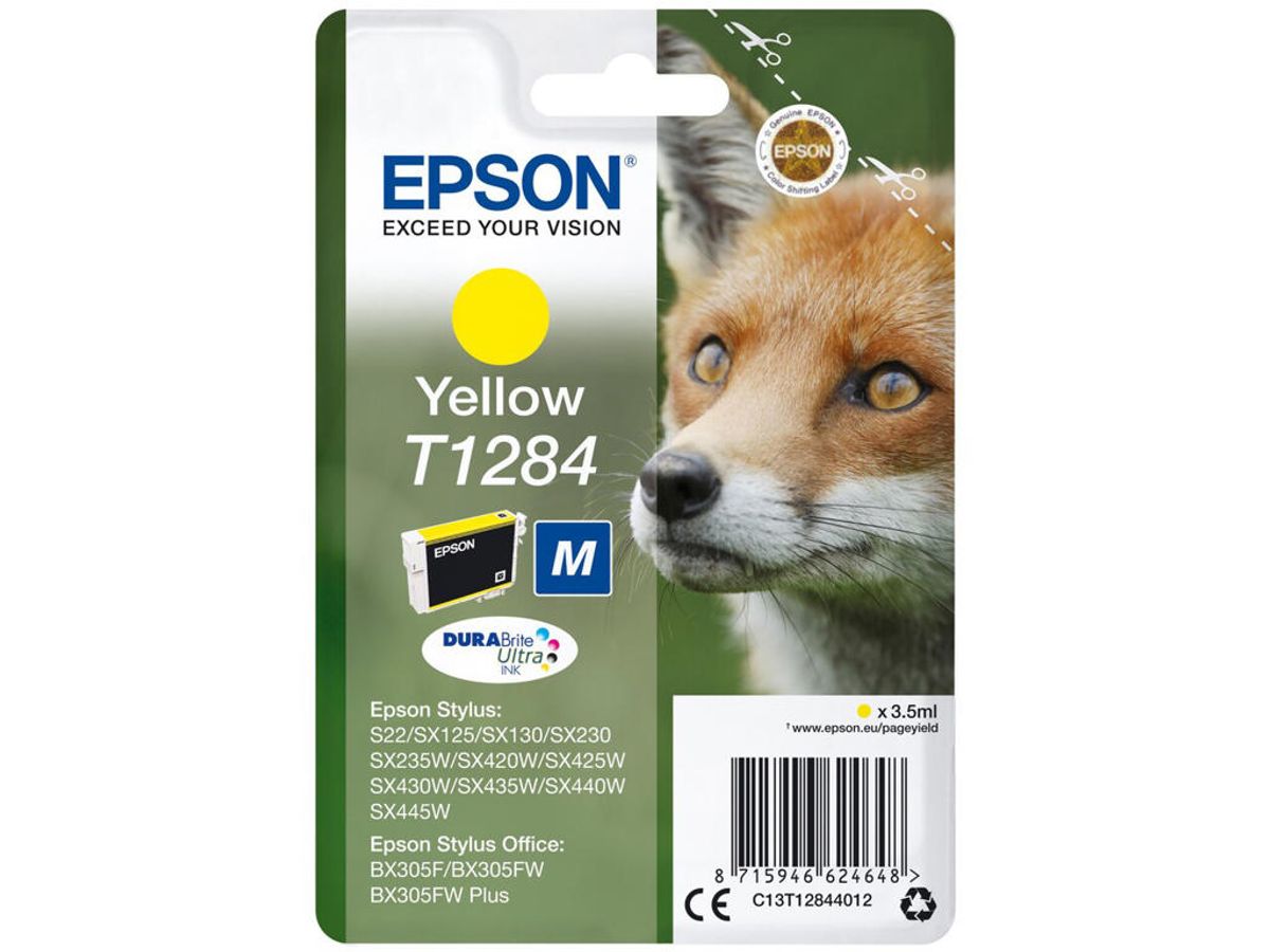 Epson Blækpatron T1284 gul