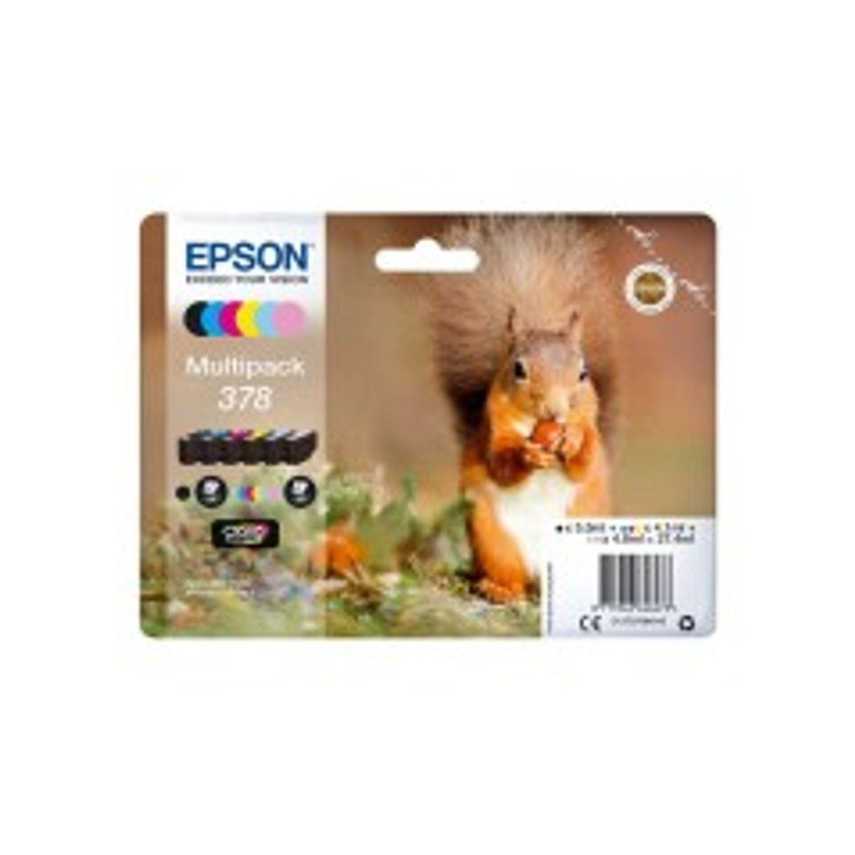 Epson Multipack 378 Sort Gul Cyan Magenta Lys magenta Lys cyan Blæk C13T37884010