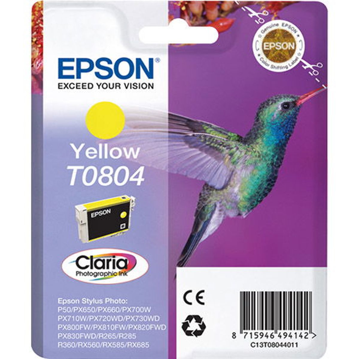 Epson T0804 blækpatron yellow