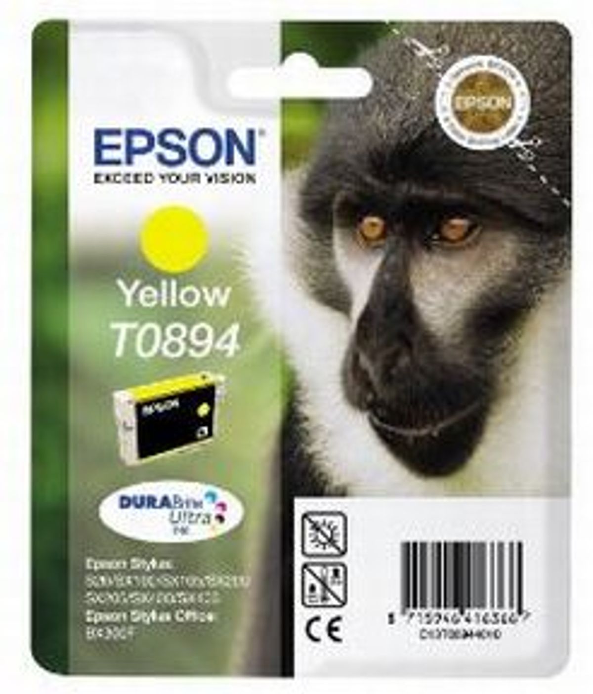 Epson T0894 Y (C13T08944011), Gul Blækpatron, Original 3,95ml