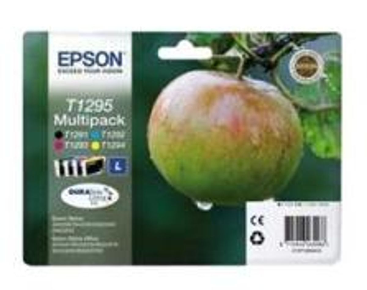 Epson T1295 CMYK (T1291/T1292/T1293/T1294),Sampak 4stk Blækpatron, Original