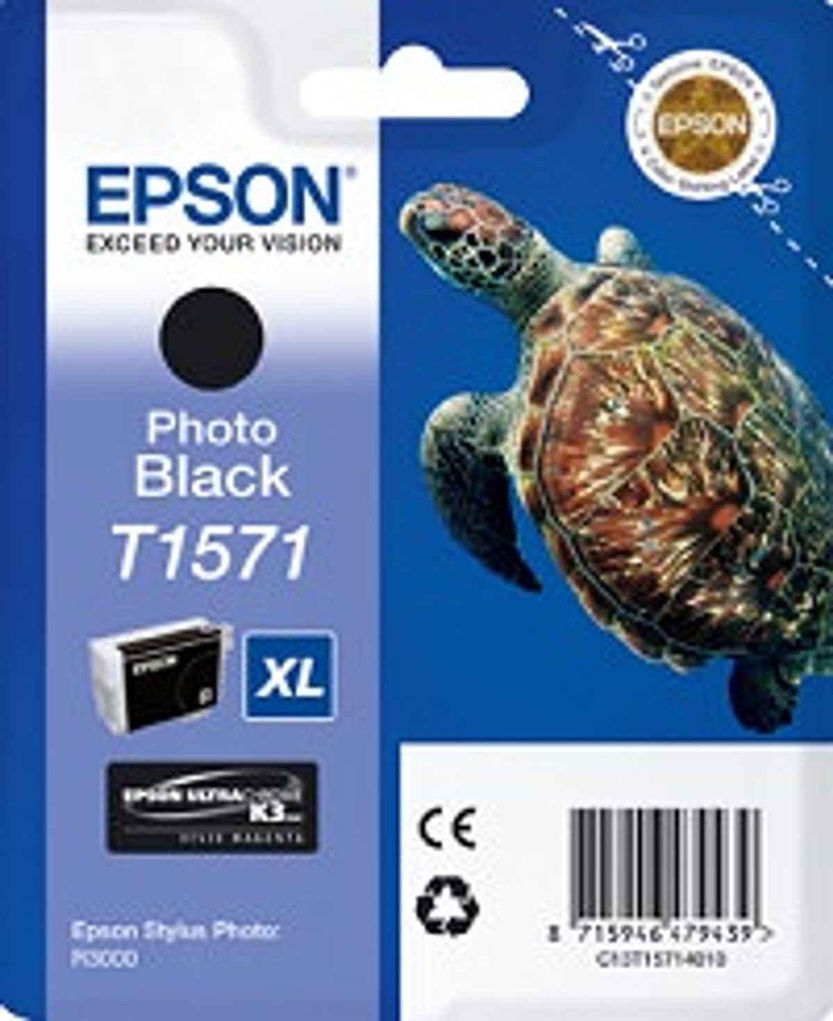 Epson T1571 Foto Sort Blækpatron Original