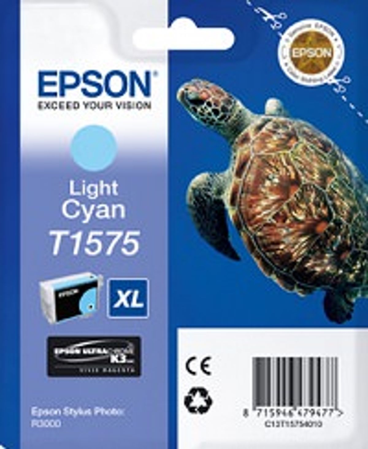 Epson T1575 Lys Cyan Blækpatron Original