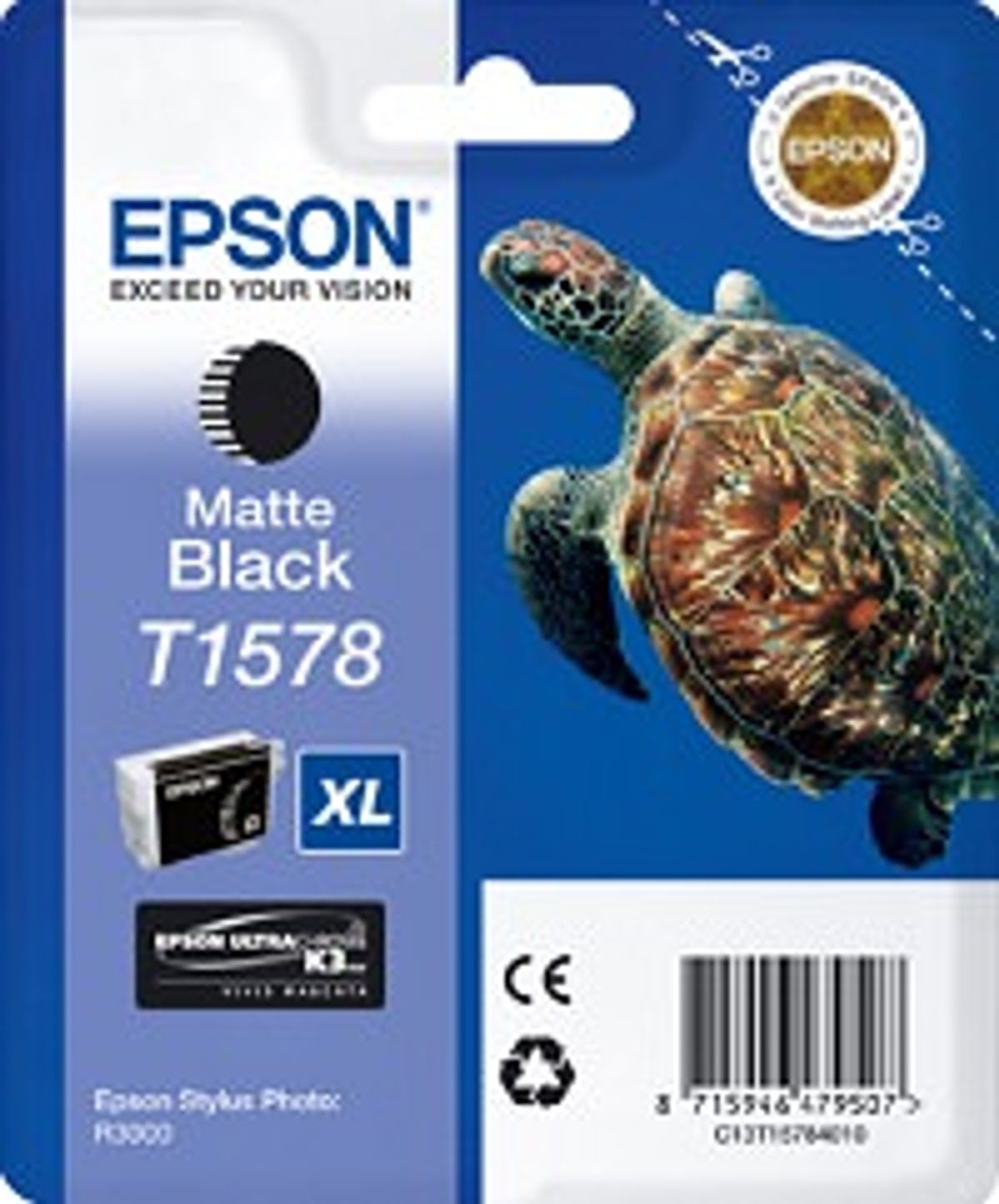 Epson T1578 Matt Sort Blækpatron Original