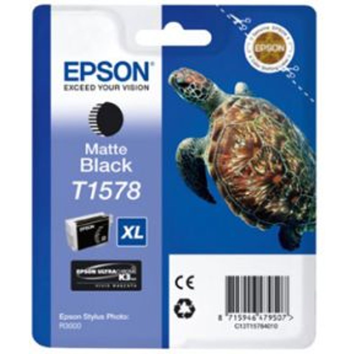 Epson T1578 MBK - C13T15784010 Original - Matte Sort 25,95 ml