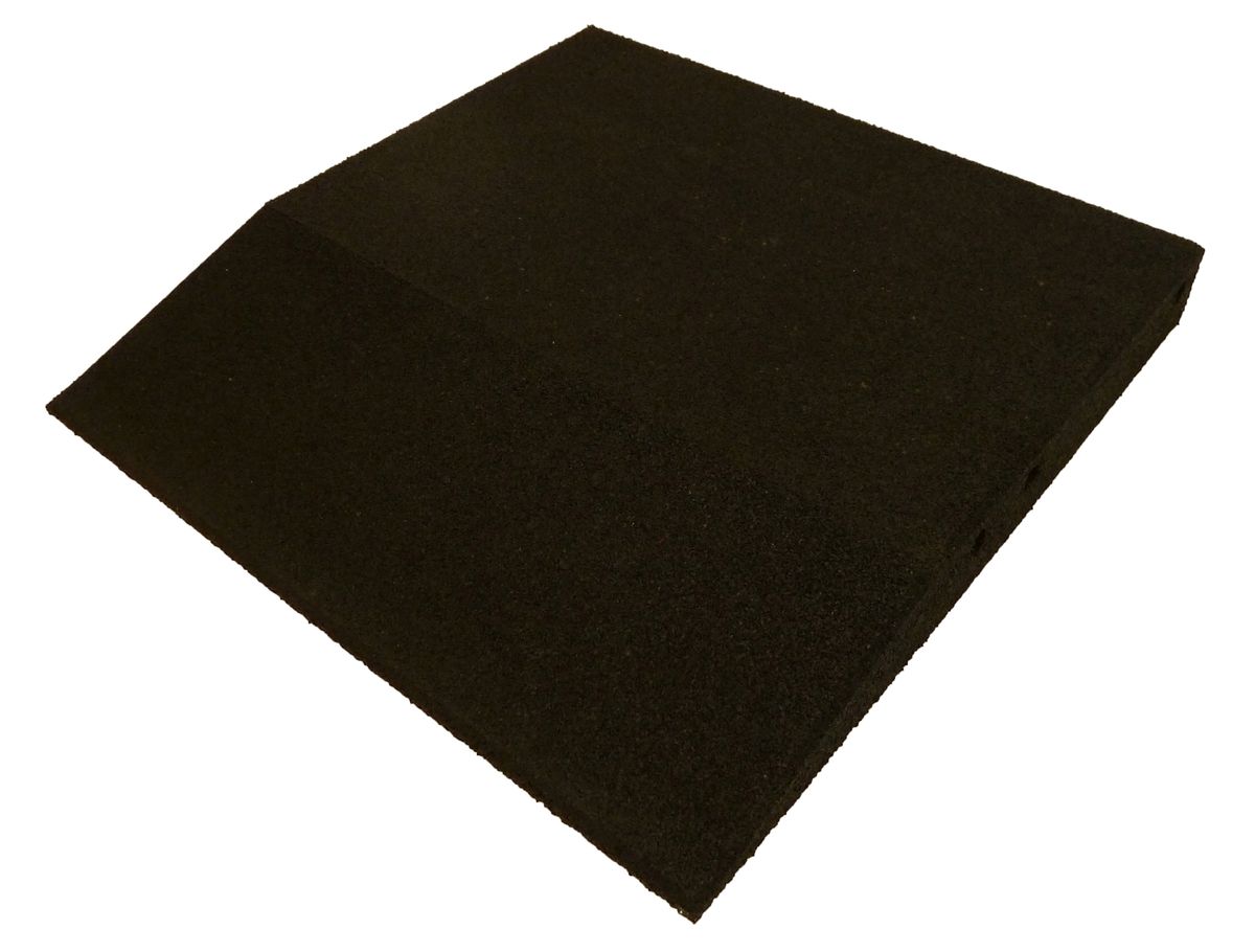 ErgoFloor - ErgoPlay Impact Gummifliser / Faldunderlag Rampe 500x500x60 mm Sort