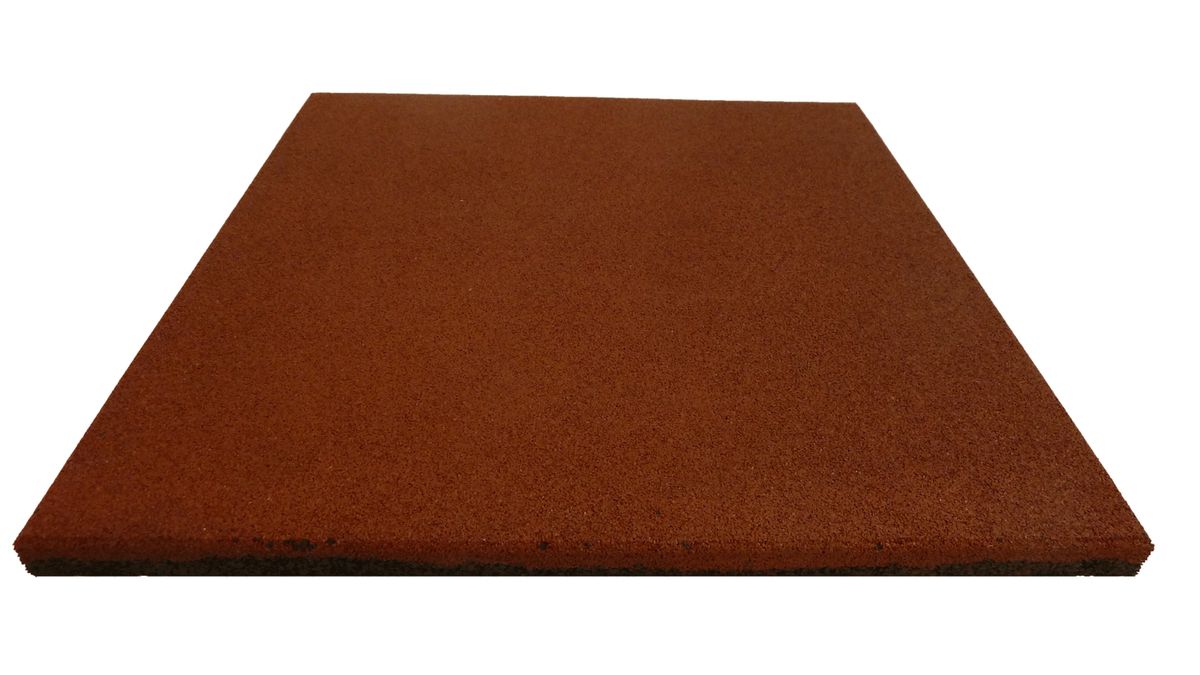 ErgoFloor - ErgoTile Quad Gummifliser 1000x1000x15 mm Rød (C1)