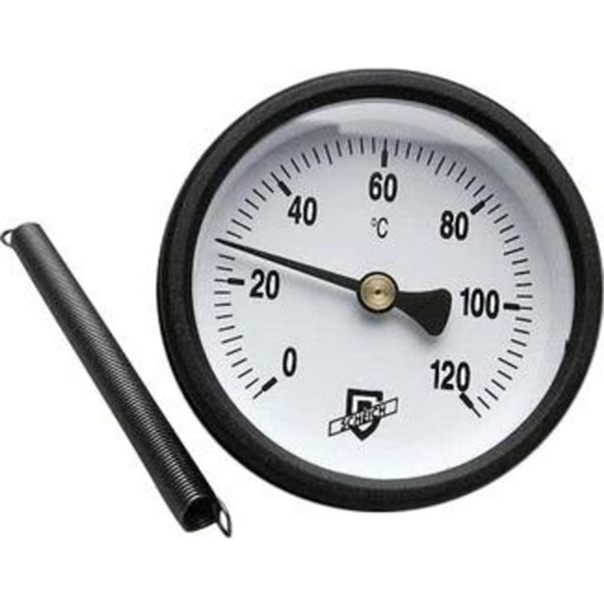 Erik Færgemann fastspændingstermometer Ø 63mm, 0-120°