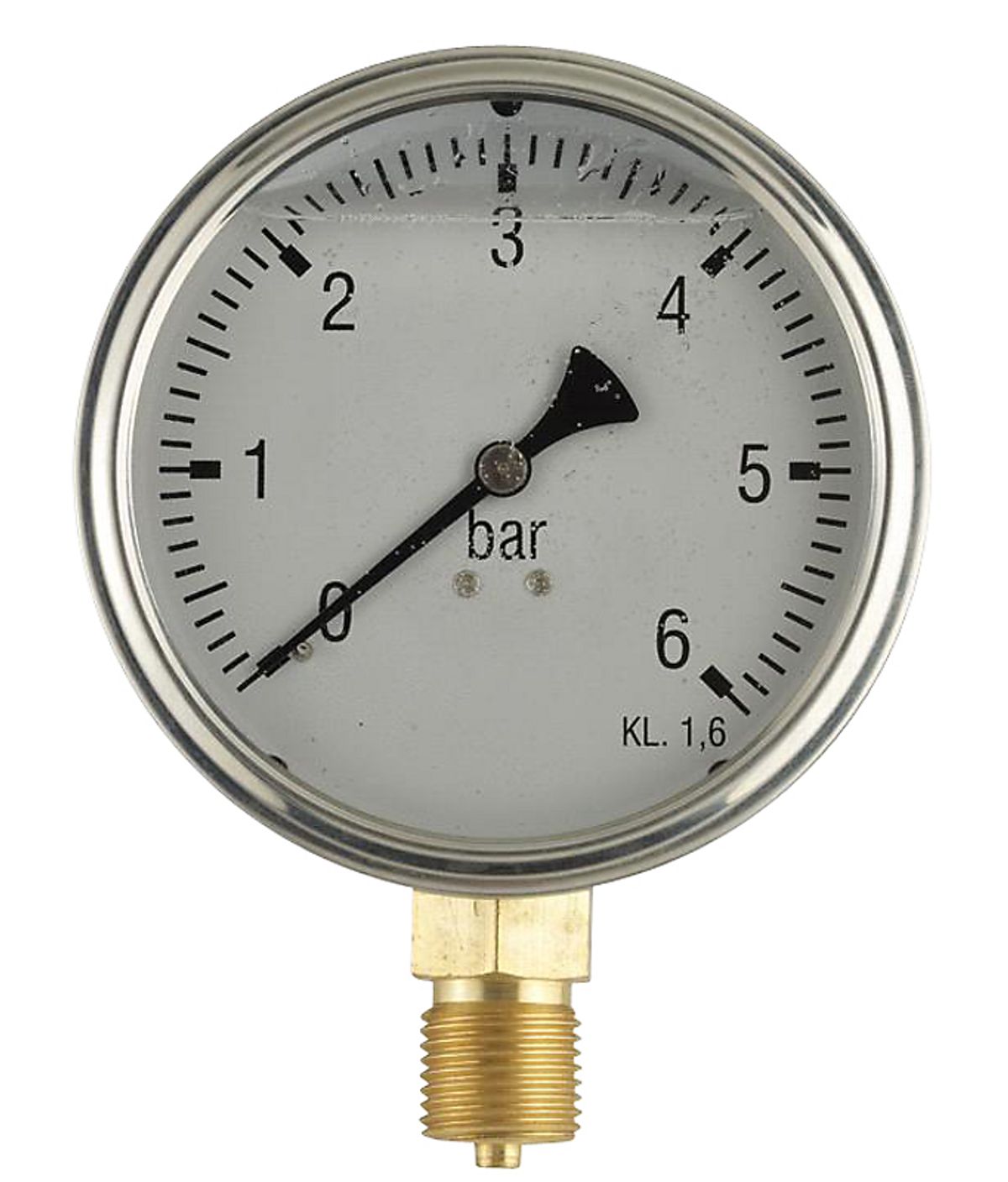 Erik Færgemann Vakuum-manometer Ø100 mm, 1/2'' (ned), glycerinfyldt, -1/+3 bar