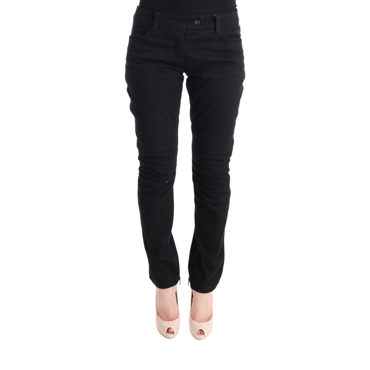 Ermanno Scervino Chic Black Slim Fit Trousers