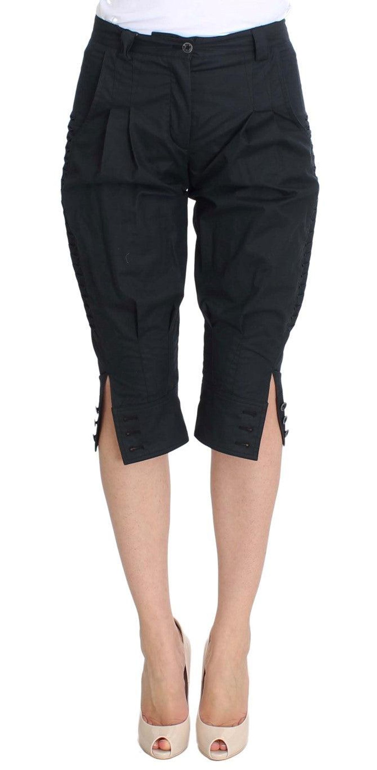 Ermanno Scervino Chic Blue Cotton Casual Pants