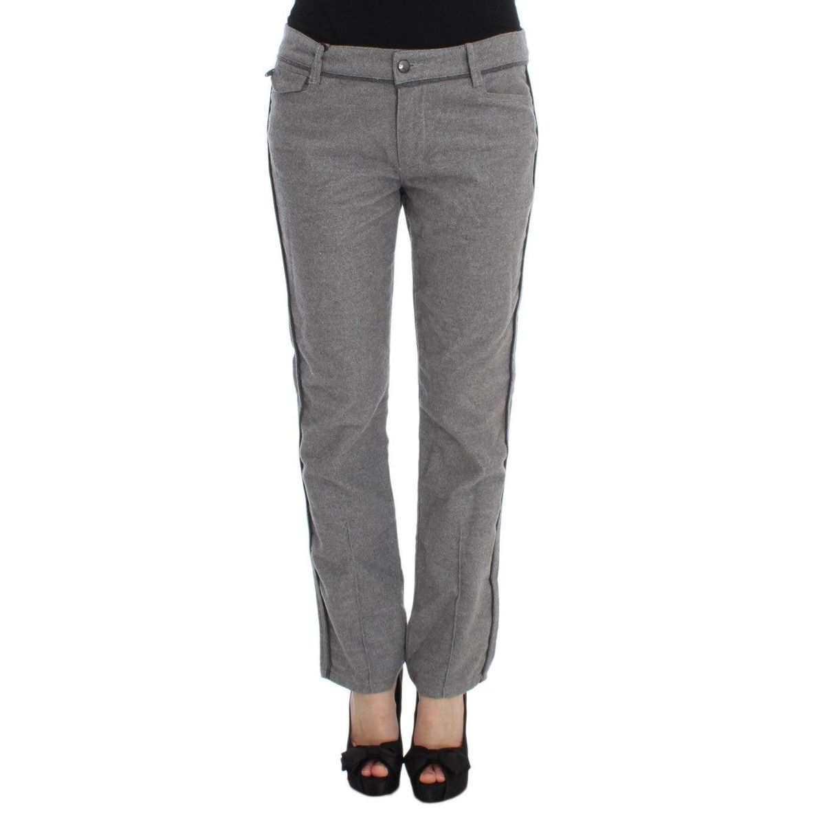 Ermanno Scervino Chic Gray Casual Cotton Pants