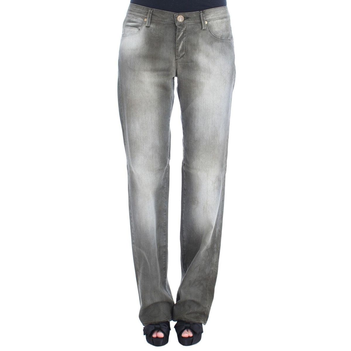 Ermanno Scervino Chic Gray Wash Boyfriend Jeans