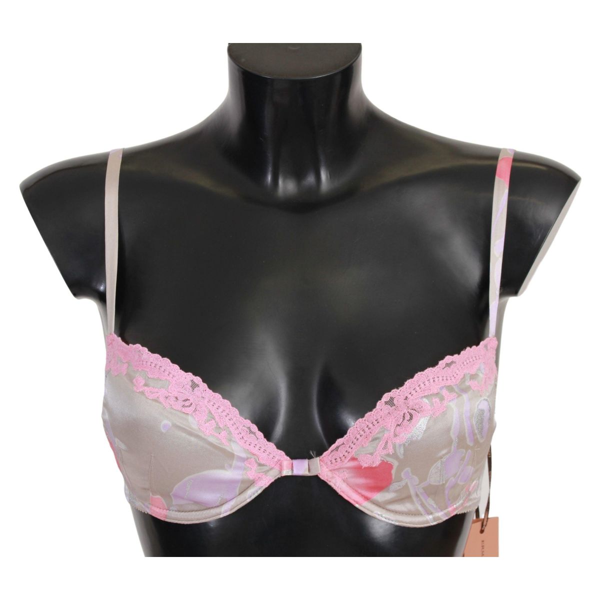 Ermanno Scervino Chic Pink Lace Silk Blend Push Up Bra