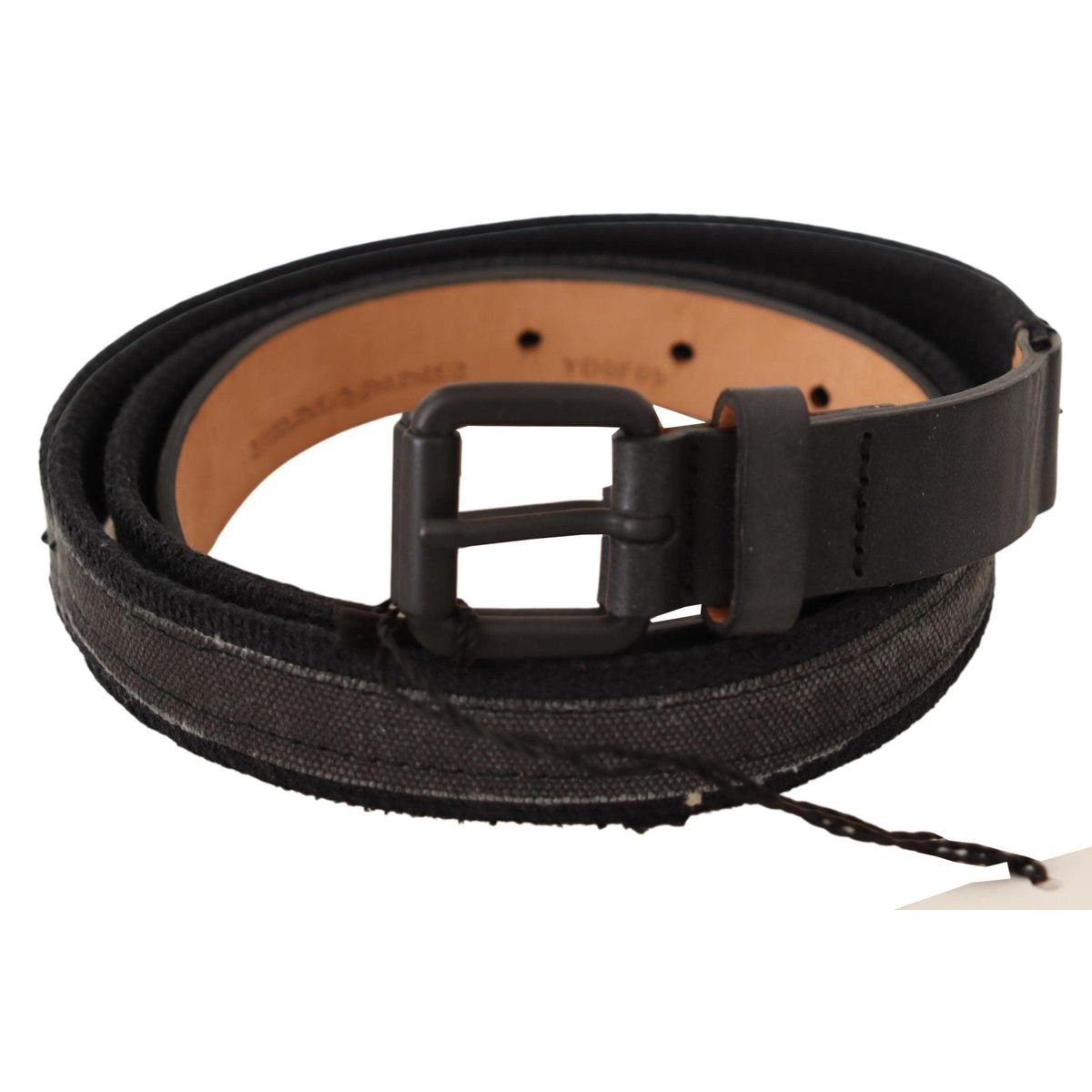 Ermanno Scervino Classic Black Leather Belt with Buckle Fastening