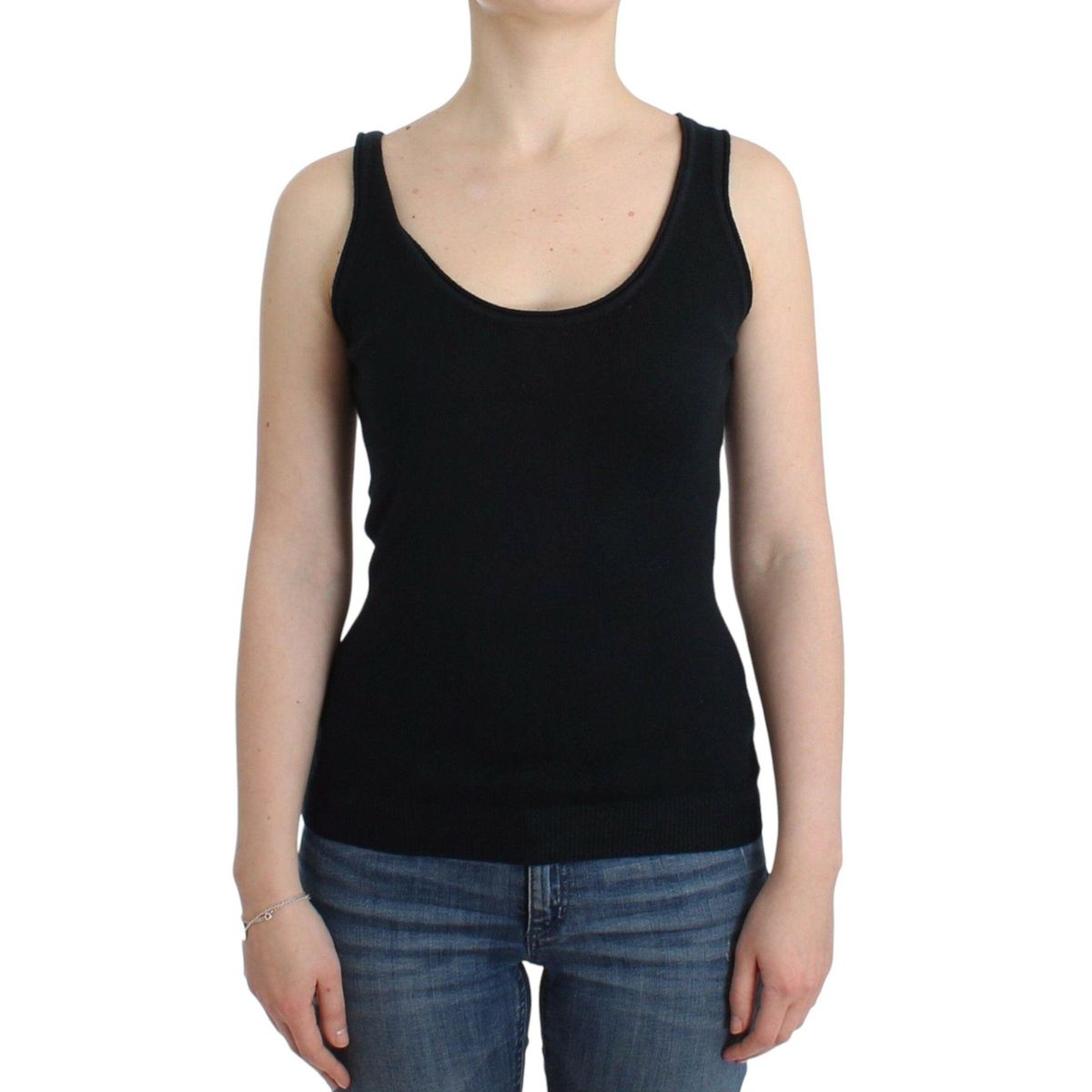 Ermanno Scervino Elegant Black Cashmere Knit Top