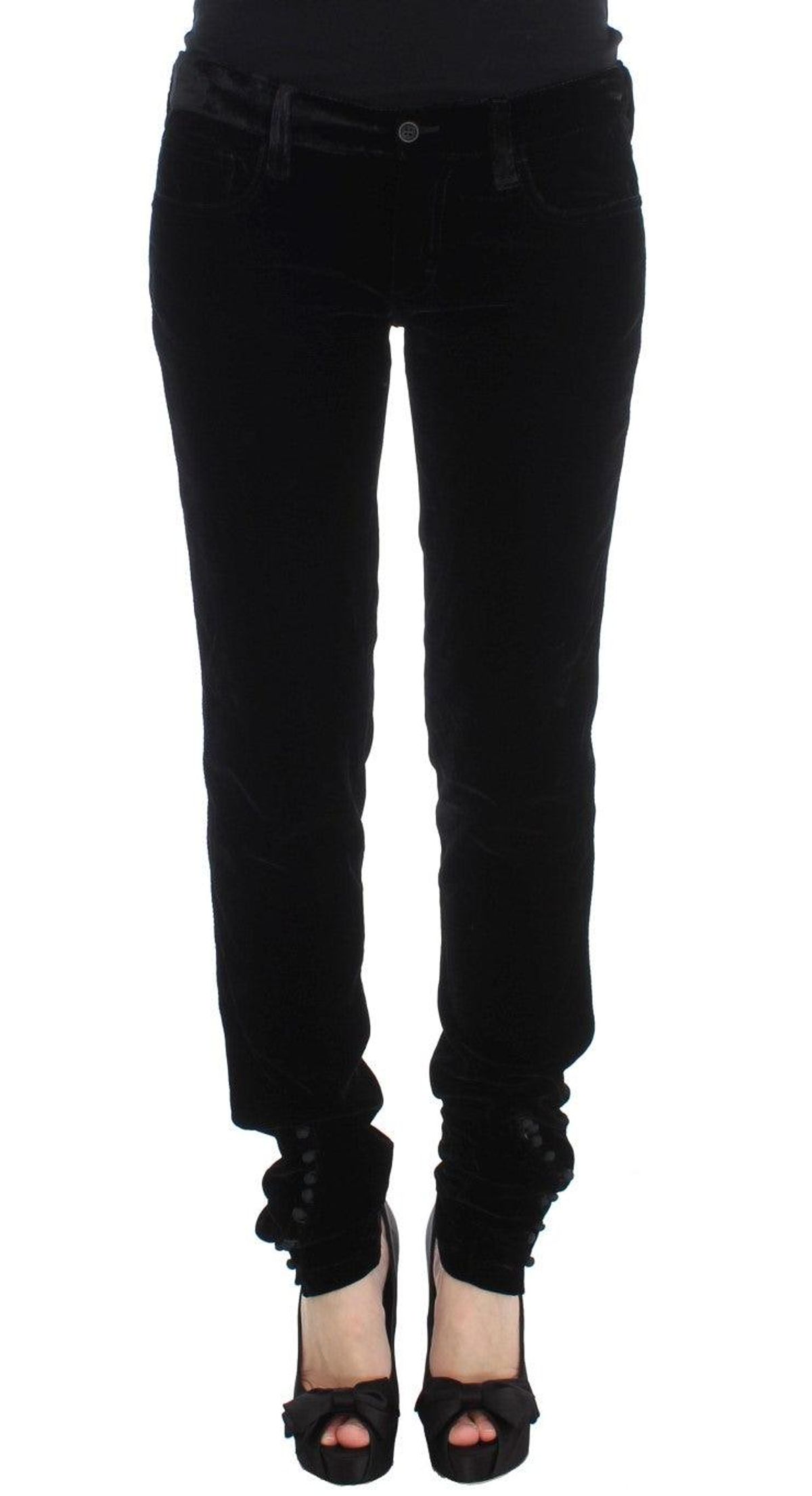 Ermanno Scervino Elegant Black Slim Fit Trousers