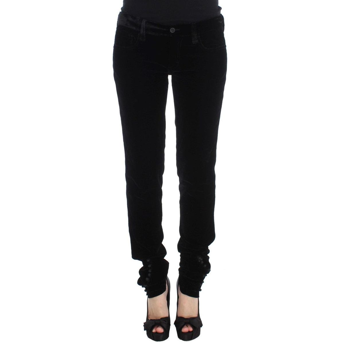 Ermanno Scervino Elegant Black Slim Fit Trousers