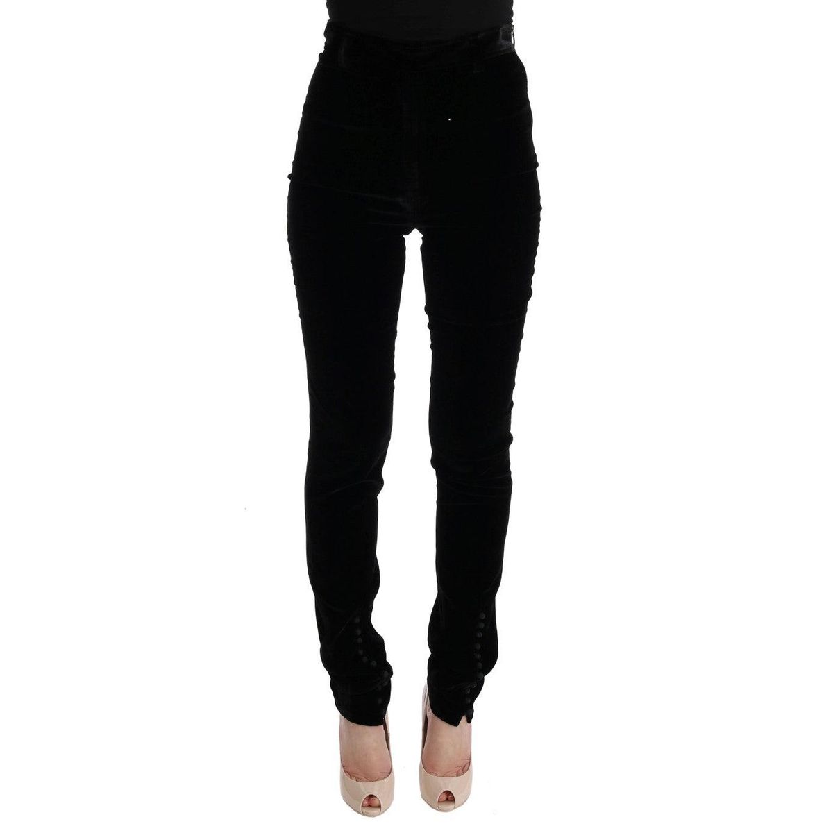 Ermanno Scervino Sleek High-Waist Black Trousers