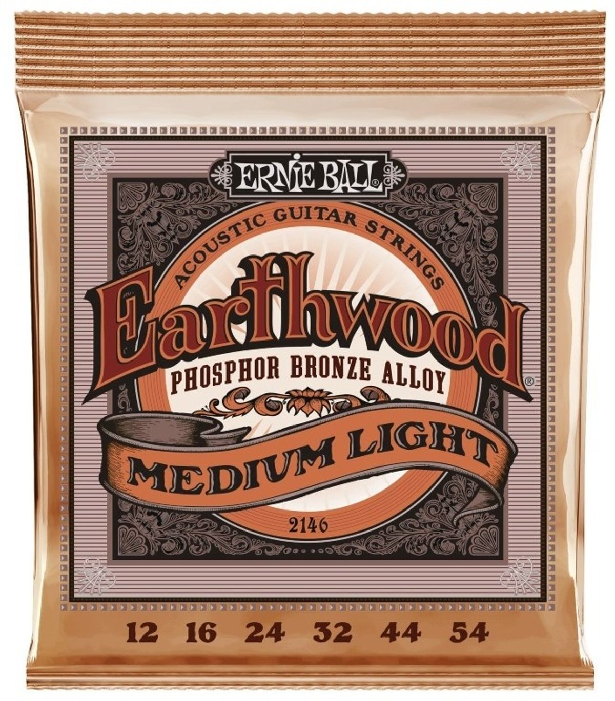 Ernie Ball 2146 Earthwood Phosphor Bronze Medium Light