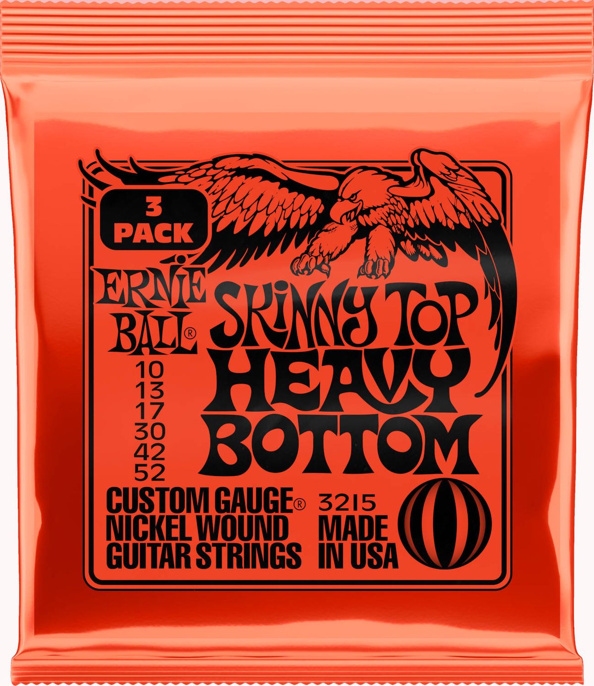 Ernie Ball 3215 Skinny Top Heavy Bottom El-guitar strenge 010-052 - 3-Pack