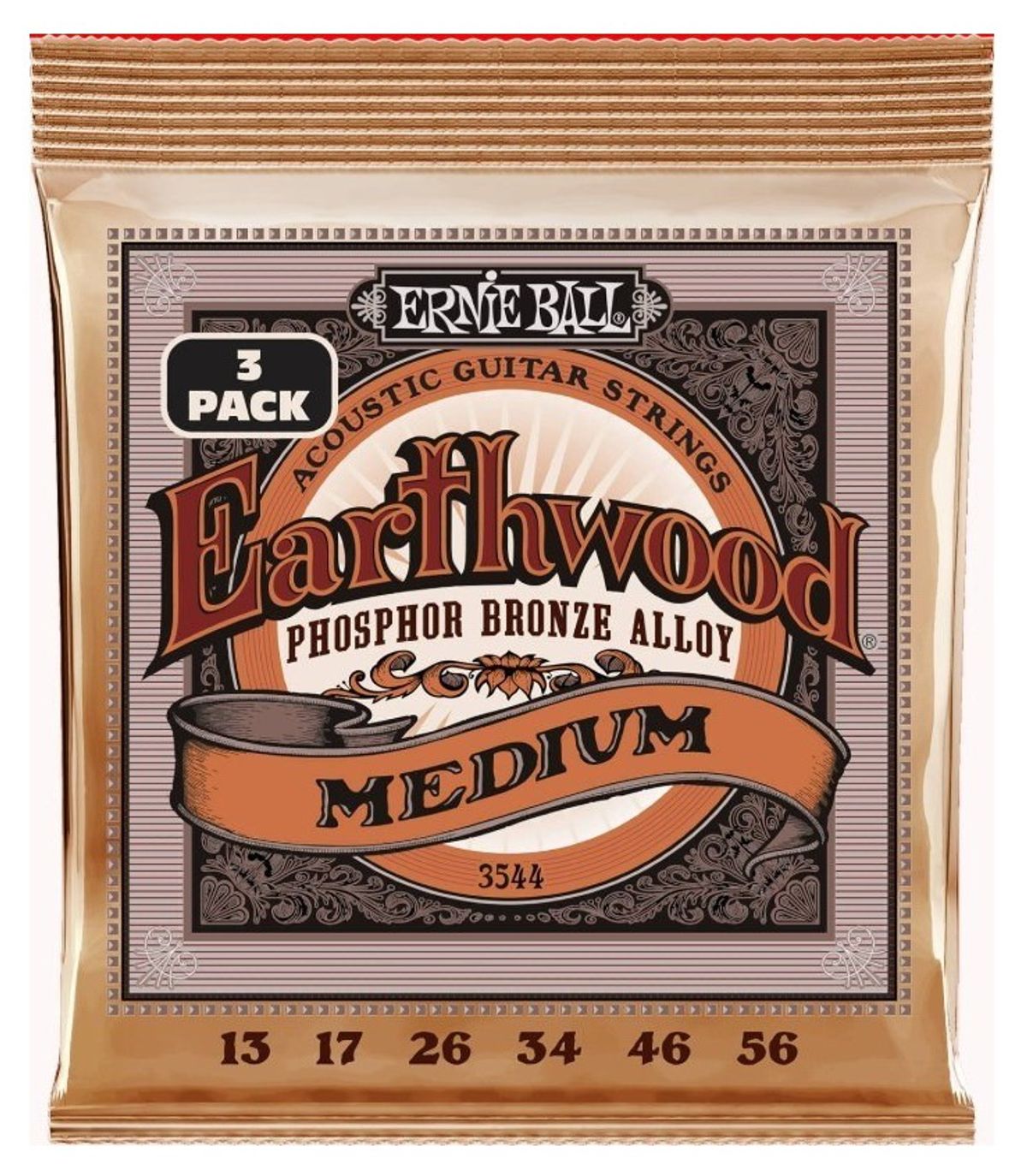 Ernie Ball 3544 - PSB Medium Western-strenge 013-056 - 3-Pack