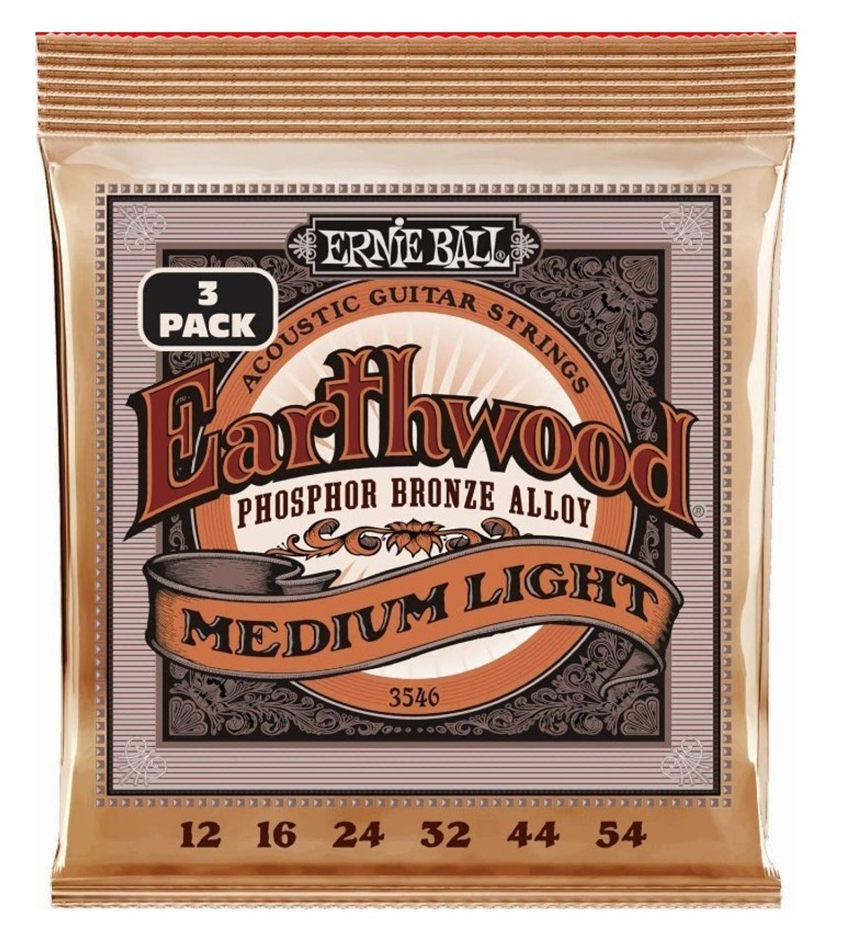 Ernie Ball 3546 - PSB Medium Light Western-strenge 012-054 - 3-Pack