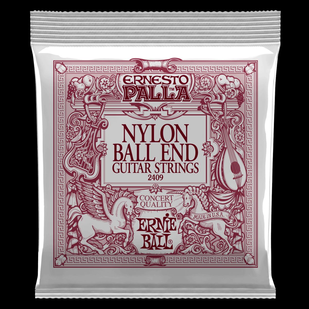 Ernie Ball Ernesto Palla Black Nylon Gold Ball Guitarstrenge (Klassisk)