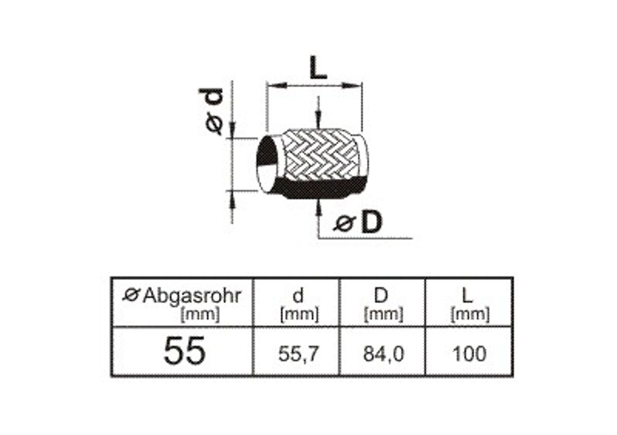 ERNST Flexrør (55,7x100mm)