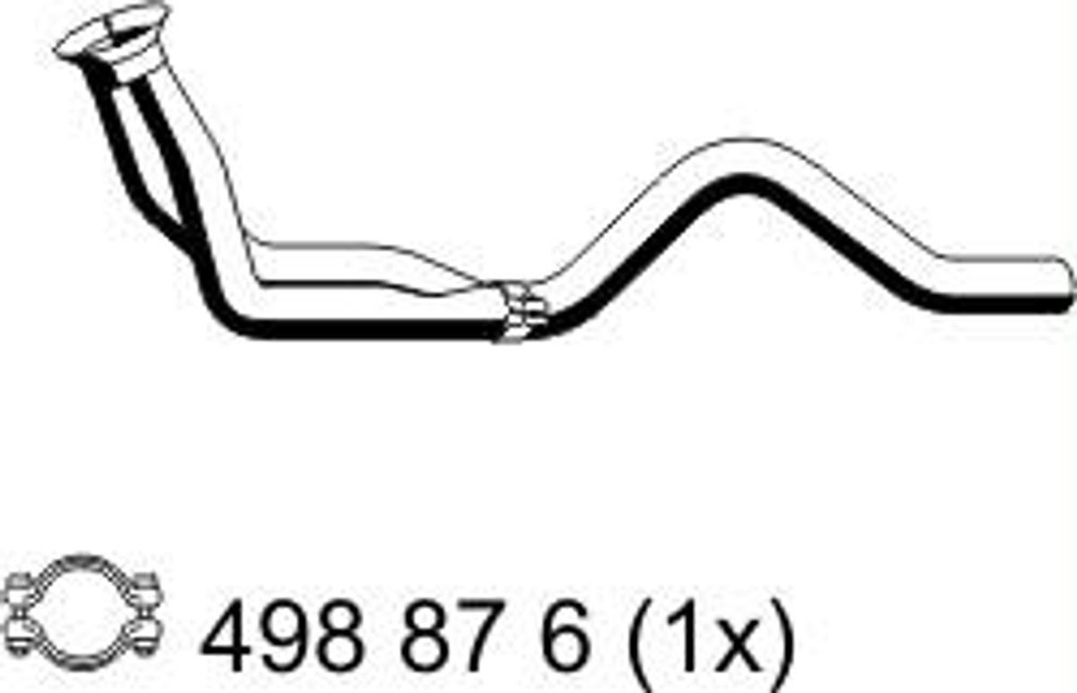 ERNST Udstødningsrør, forreste (Nedsat i pris*)